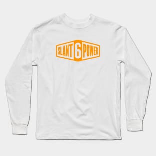 Slant 6 Power - Orange + White Long Sleeve T-Shirt